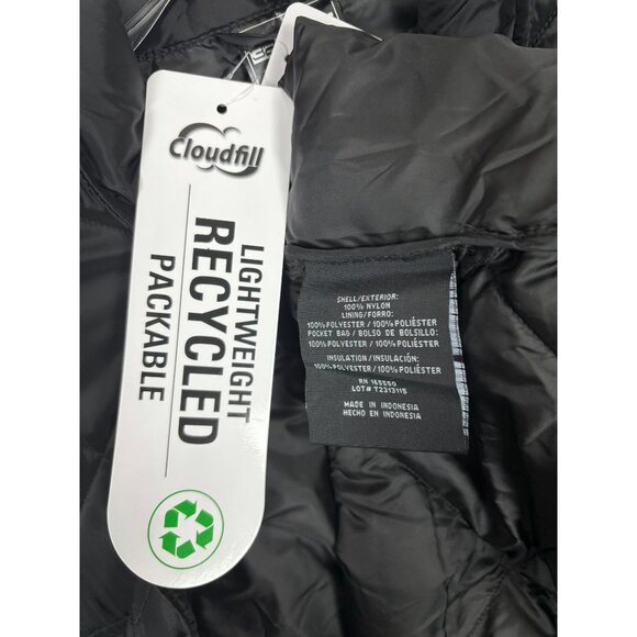 32 Degrees Heat Recycled Poly Cloudfill Packable Shirt Jacket Size XL Black NWTs - Picture 7 of 8
